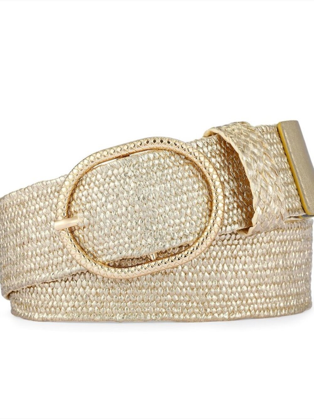 Braided Straw Belts for Women, Woven Elastic Waist Belt